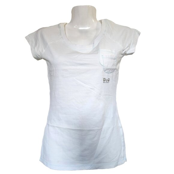 DOLCE & GABBANA White Cotton Short Sleeve Tee Size XS - Picture 1 of 7